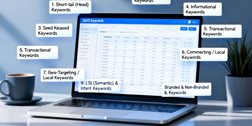 What are the 9 types of keywords in SEO?