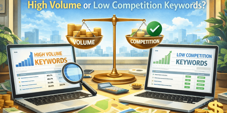 High Volume or Low Competition Keywords